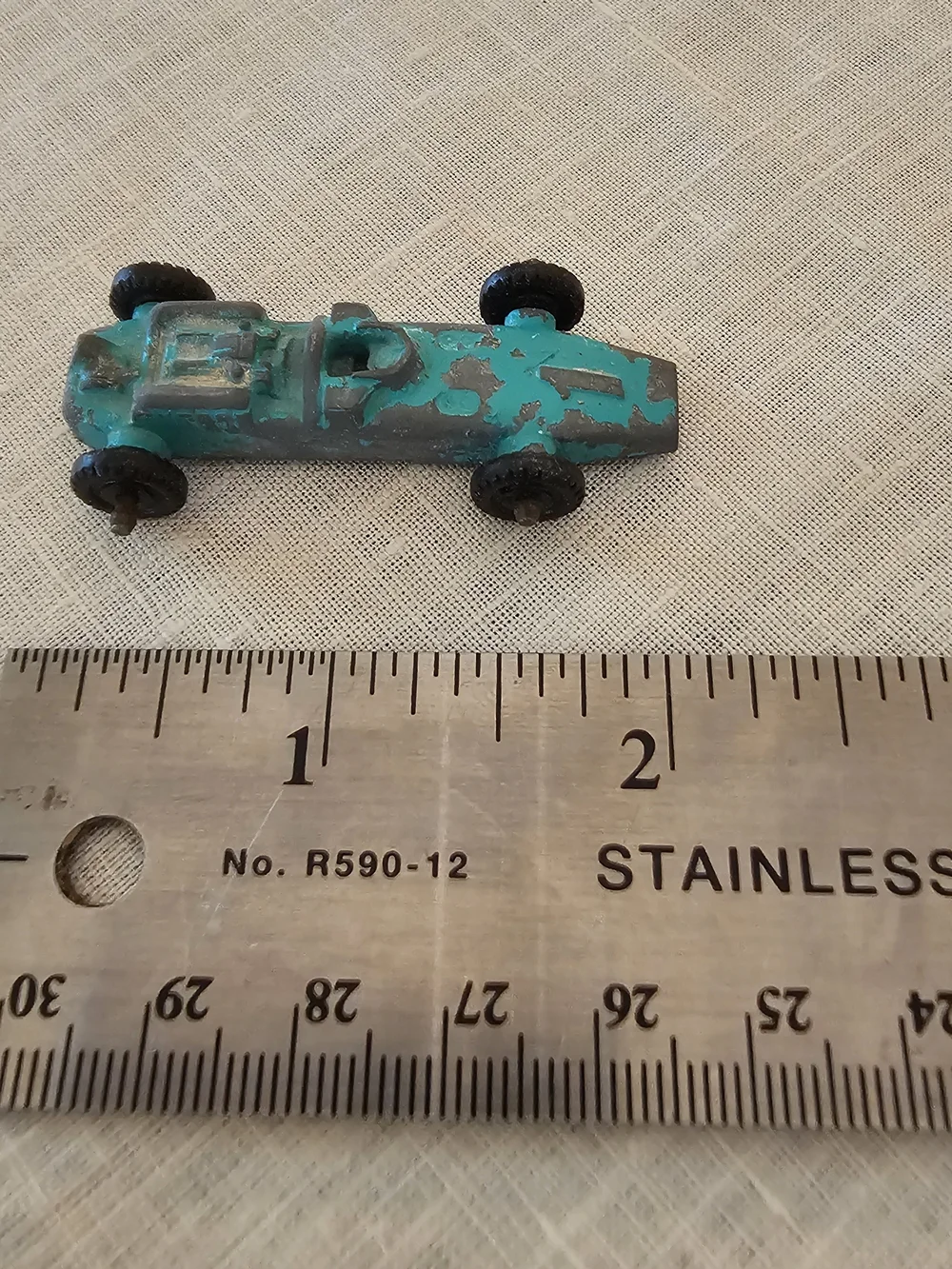 Vintage 50's Midgetoy Blue Open Wheel Indy Race Car Die Cast Metal Toy